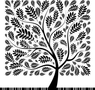 Art rowan tree beautiful for your design