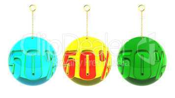 50 Percent balls on chain