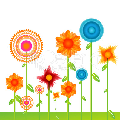 vector background with flowers