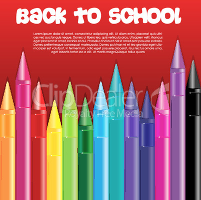 back to school with crayons