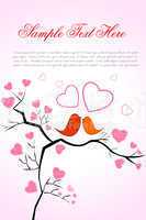 valentine card with birds