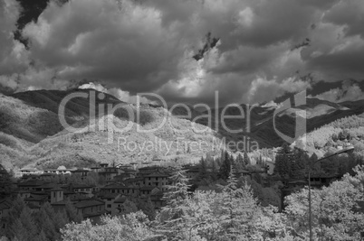 Infrared Picture of Barga, Italy