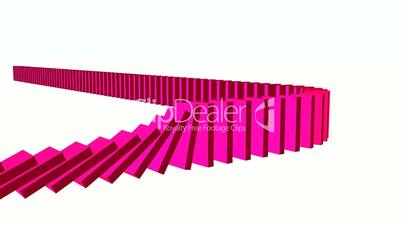 3D Domino-Effekt - Pink 03