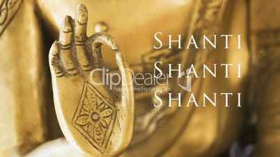 Golden Buddha Hand - Shanti Shanti Shanti