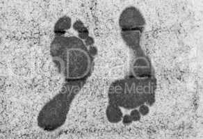 Two footprints