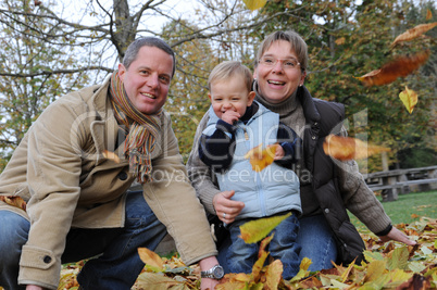 Familienfoto mit Kind