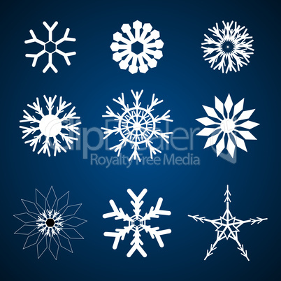 different snowflakes