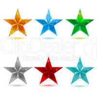 colorful vector stars