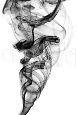 Abstract smoke patterns on white