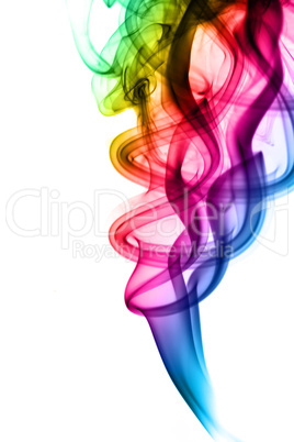 Abstract colorful fume swirls