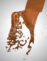 Liquid milk chocolate flow