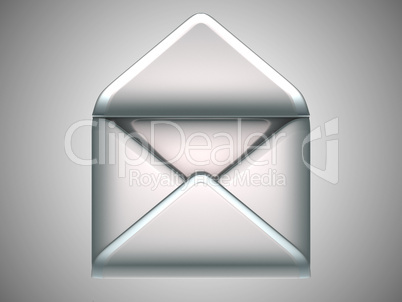 Mail and post - opened silver envelope