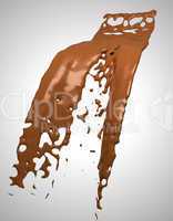 Melted milk chocolate flow. Large resolution