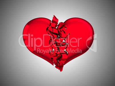 Red Broken Heart - unrequited love or illness