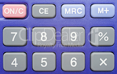 Pocket Calculator blue - Taschenrechner Makro
