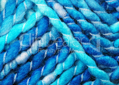 Blue Wool Close-up - Blaue Wolle