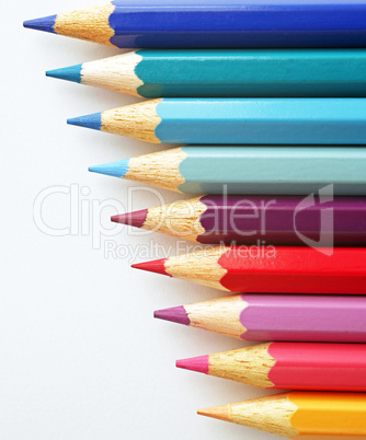 Crayons Close-up - Farbige Buntstifte Makro