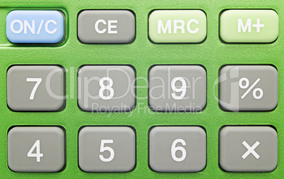 Pocket Calculator green - Close-up