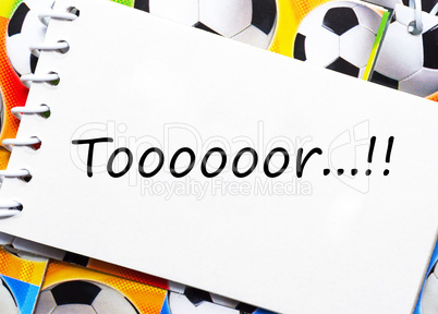 toooooor - soccer notepad - fußball notizblock