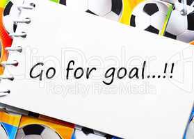 go for goal - soccer notepad - fußball notizblock