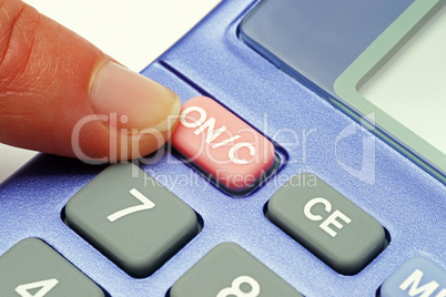 Pocket Calculator blue Close-up - Taschenrechner