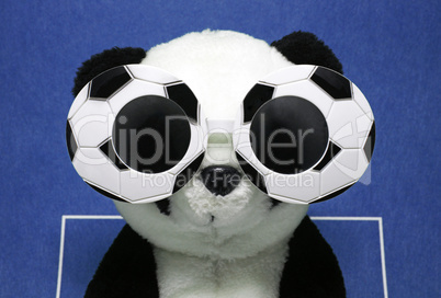 Soccer Mascot blue Background - Fußball Maskottchen