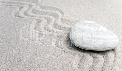 Stone on fine Sand - Wellness Concept