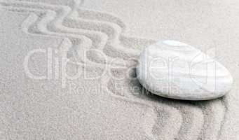 Stone on fine Sand - Wellness Concept
