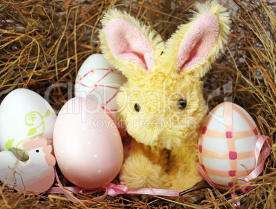 Osternest mit Hase und Ostereiern - Easter Bunny