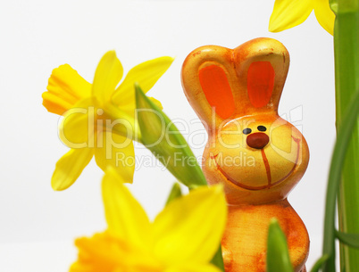 Easter Bunny with Flowers - Osterhase mit Blumen