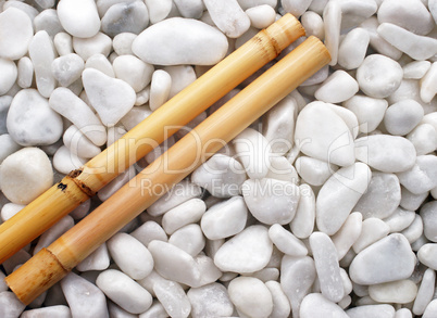 Bamboo and white Stones - Wellness Concept