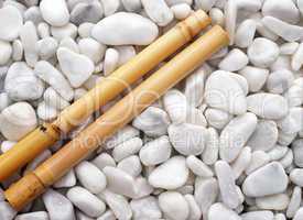 Bamboo and white Stones - Wellness Concept