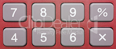 Pocket Calculator Red - Close-up