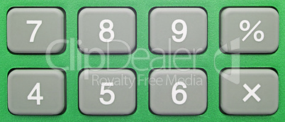 Pocket Calculator Green - Close-up