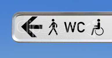 WC Schild in der Stadt - City Concept