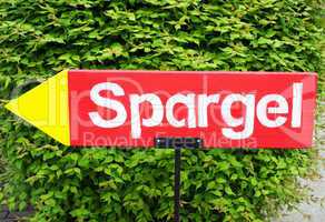 Spargel Schild - Spargelzeit