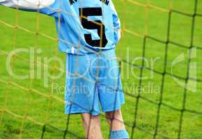 fußball spieler am tor - soccer player