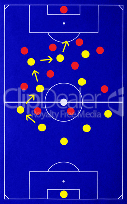 fußball strategie - soccer tactics blue