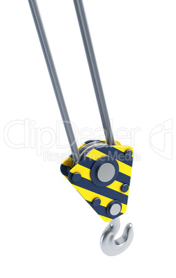 isolated crane hook 3d render