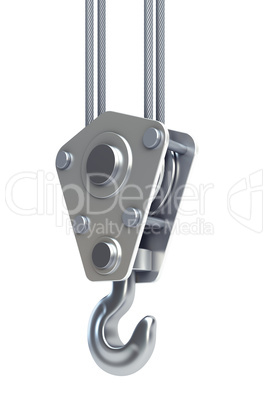 isolated crane hook 3d render