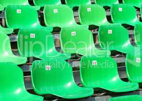 Sitzreihen grün - Seats green - Outdoor Event