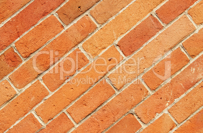 Alte Ziegelstein Mauer diagonal - Old Brick Wall