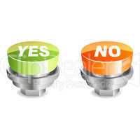 yes and no buttons