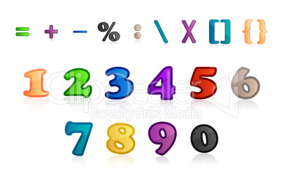 set of numbers and characters