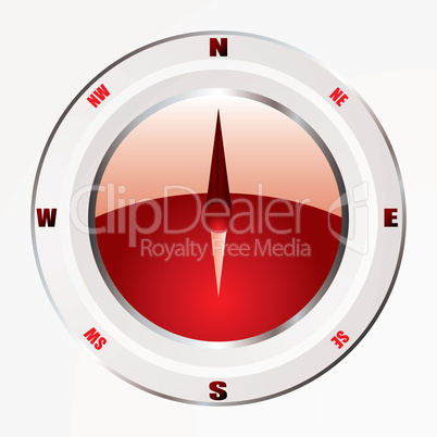 modern red compass
