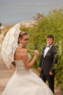 The bride and groom