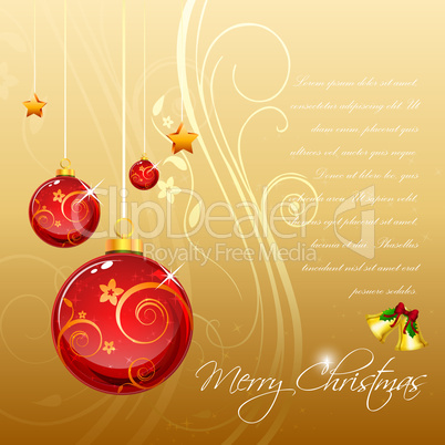 abstract floral christmas card