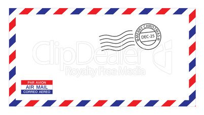 christmas airmail envelope