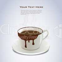 coffee cup with sample text