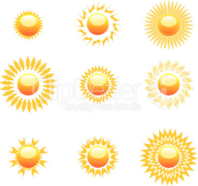 Icons mit Sonnenmotiven